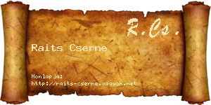 Raits Cserne névjegykártya